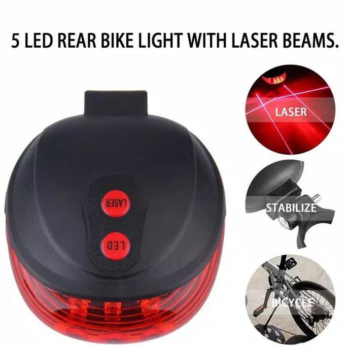 COD LAMPU SEPEDA BELAKANG LED LASER - LAMPU LASER SEPEDA LED