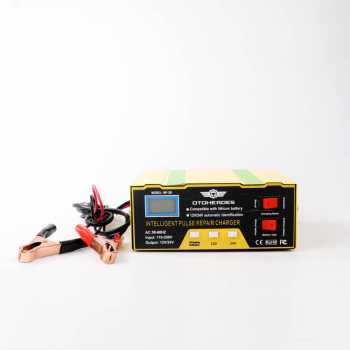 Charger Casan Carger Aki Mobil Motor Basah Kering dan Lithium Otomatis Portabel Lead Acid Battery Charger 12V/24V6 OTOHEROES - 105AH