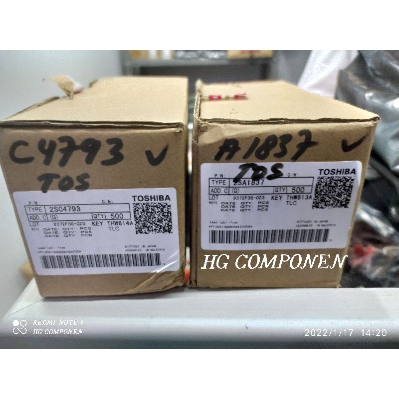 Transistor a1837 c4793 toshiba original 1set