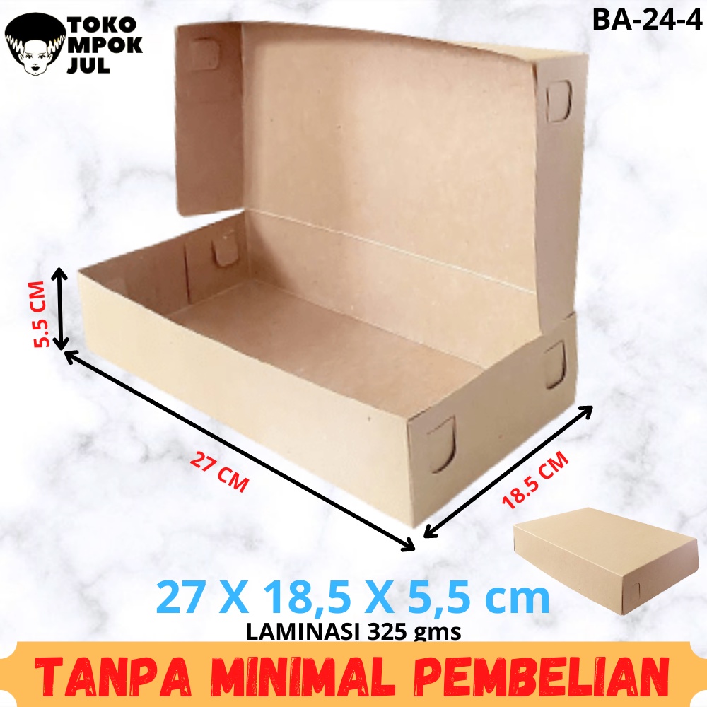 

TANPA MINIMUM - Kotak Box Dus Kardus Martabak Manis Telor Brownies Kue Bolu Lapis 27x18,5x5,5 cm Laminasi