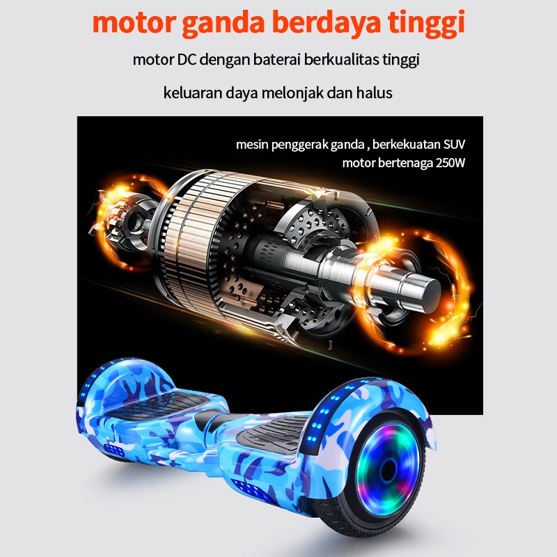 10 Inch Smart Balance Wheel with Bluetooth Speaker A10 Scooter Electric - GRATIS 6 set alat pelindung