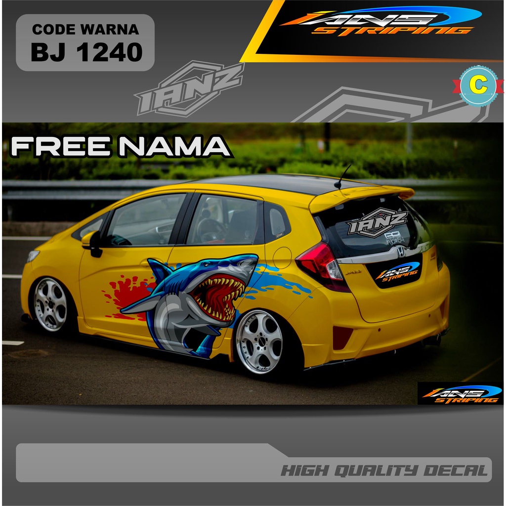 VARIASI DECAL STIKER MOBIL JAZZ JESS / STIKER DECAL HONDA BRIO AGYA AYLA TERBARU / STICKER MOBIL NEW DESAIN