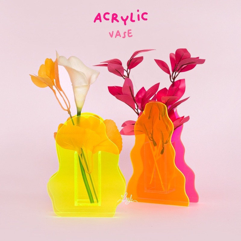 Acrylic vase  | Vas bunga akrilik neon