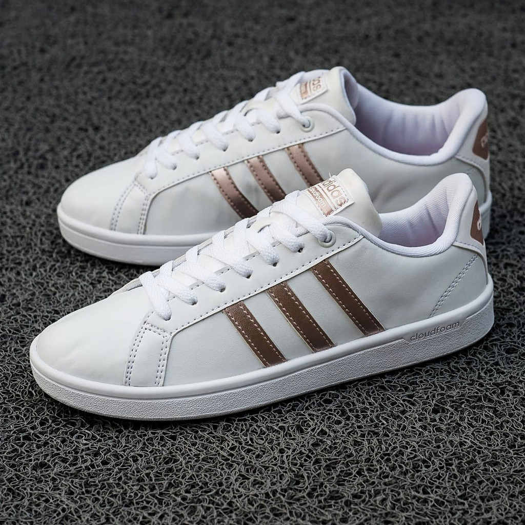 adidas neo cloudfoam rose gold