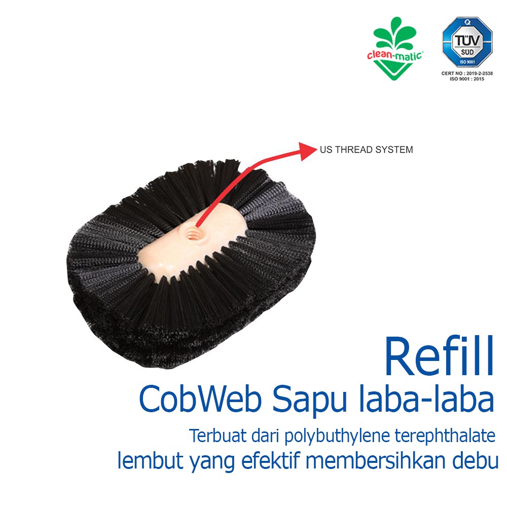 Refill Sapu Plafon Sapu Langit Sapu Laba Rakbol cobweb 170029 cleanmatic