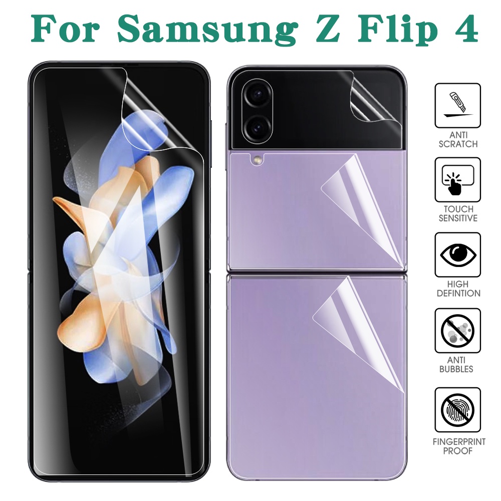 Film Hydrogel Pelindung Layar Depan Dan Belakang Untuk Samsung Z Flip 4