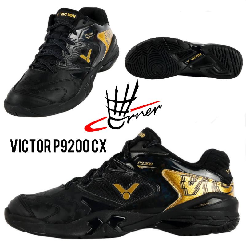 Sepatu Badminton Victor P9200 CX P9200CX P 9200 Black Gold Original