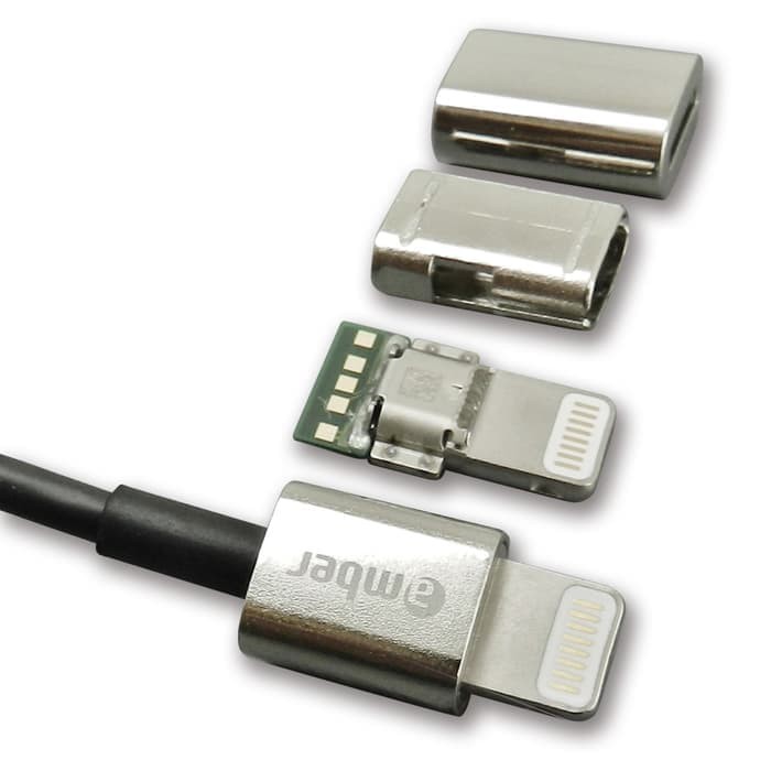 Amber ALT-U02 - Apple USB Lightning Cable, 1.2M, Zinc Alloy, OFHC