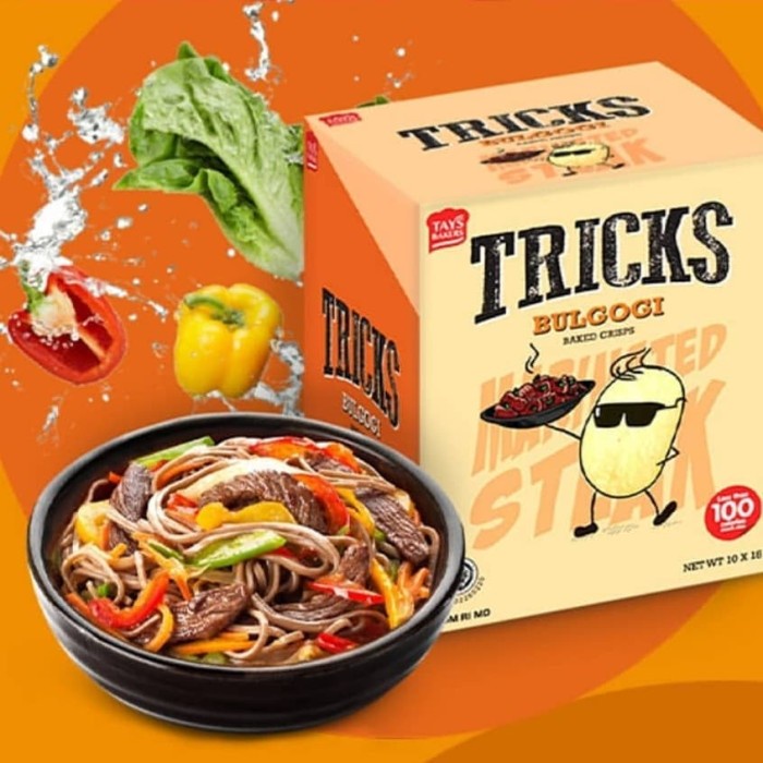 

Wafer-Biskuit- Snack Tricks Baked Kentang Kimchi / Original / Rendang / Asian Bbq - Kimchi -Biskuit-