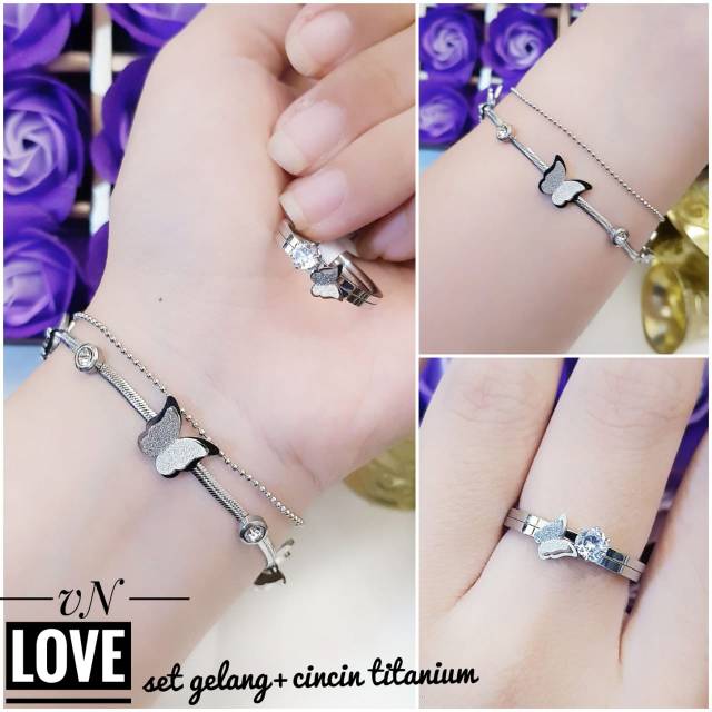 Titanium set perhiasan 2953k