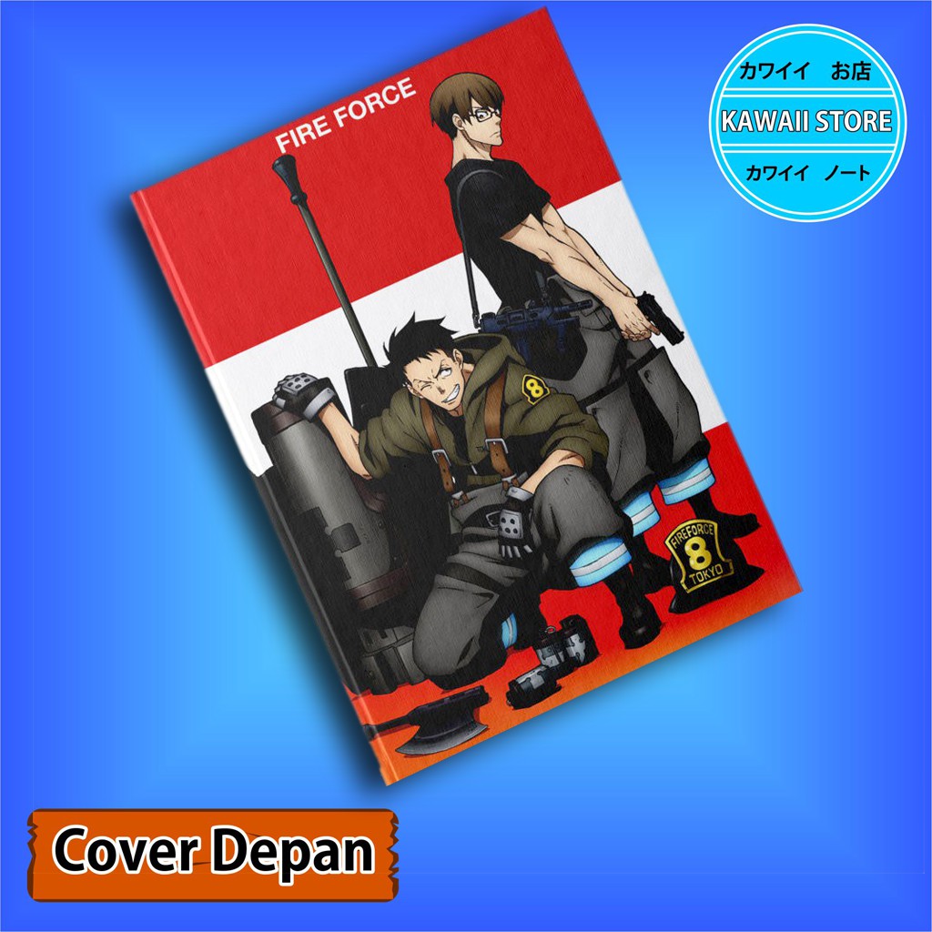 

Notebook / Pocket book Hard Cover Anime Fire Force OBI X HINAWA uk A5 & A6 / Notes Book