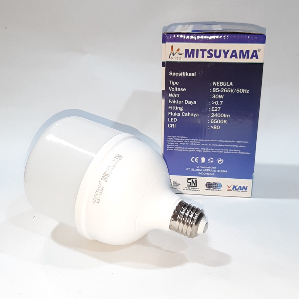 Bohlam Fitting LED Super Terang Mitsuyama Nebula 30 Watt Hemat Energy MS-9830F