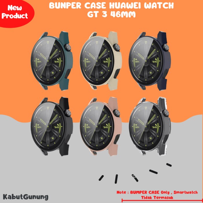 Bumper Case Cover Tempered Glass for Huawei Watch GT 3 46MM