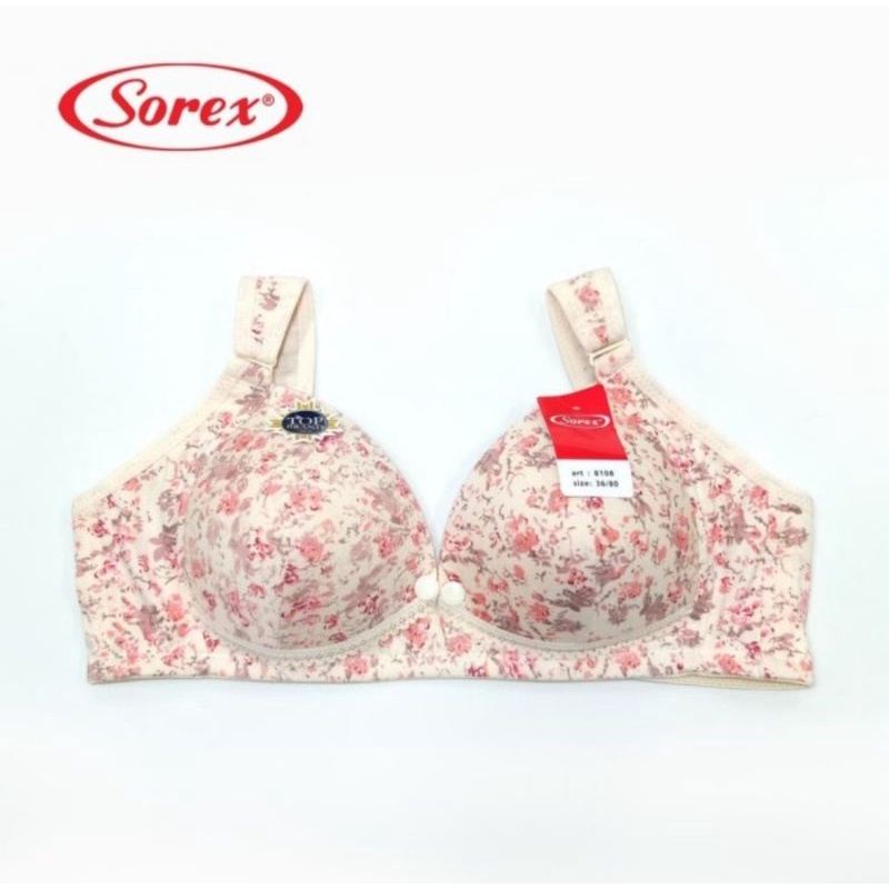 Sorex Nursing Bra 8108 - BH Menyusui Busa tanpa Kawat Motif Bunga