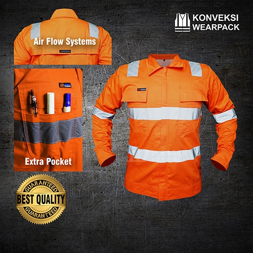 Wearpack Safety Atasan Warna Orange