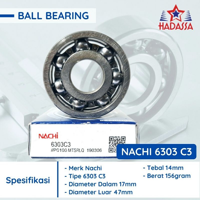 Ball Bearing Nachi 6303 C3
