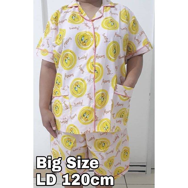 Baju Tidur Katun / Celana Pendek Jumbo Tweety