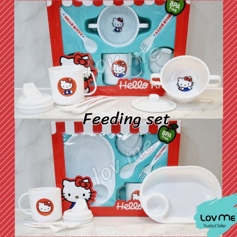 lov me❤️ Lusty Bunny Feeding Set Peralatan Makan anak dan Bayi Helo Kitty BPA FREE HK LB101 LB102 LB103 LB104