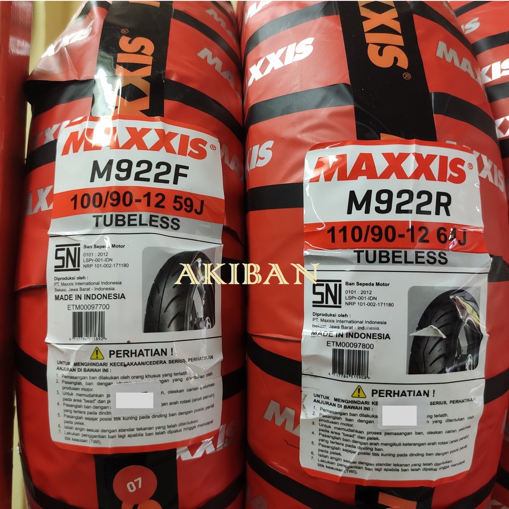 Ban MAXXIS M922F 100/90-12 Maxxis 100 90 12 Ring 12 Tubeless