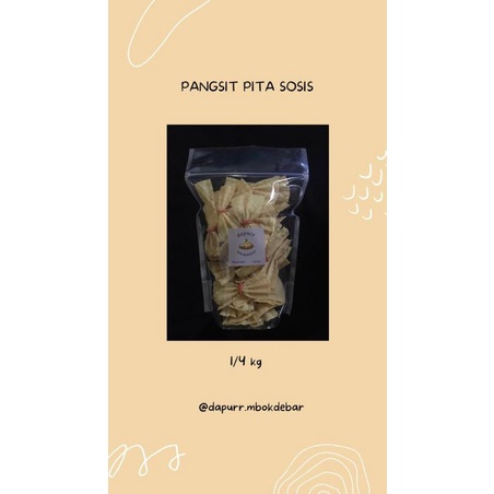 

KERIPIK PANGSIT PITA SOSIS/BAKSO (POUCH 1/4Kg)
