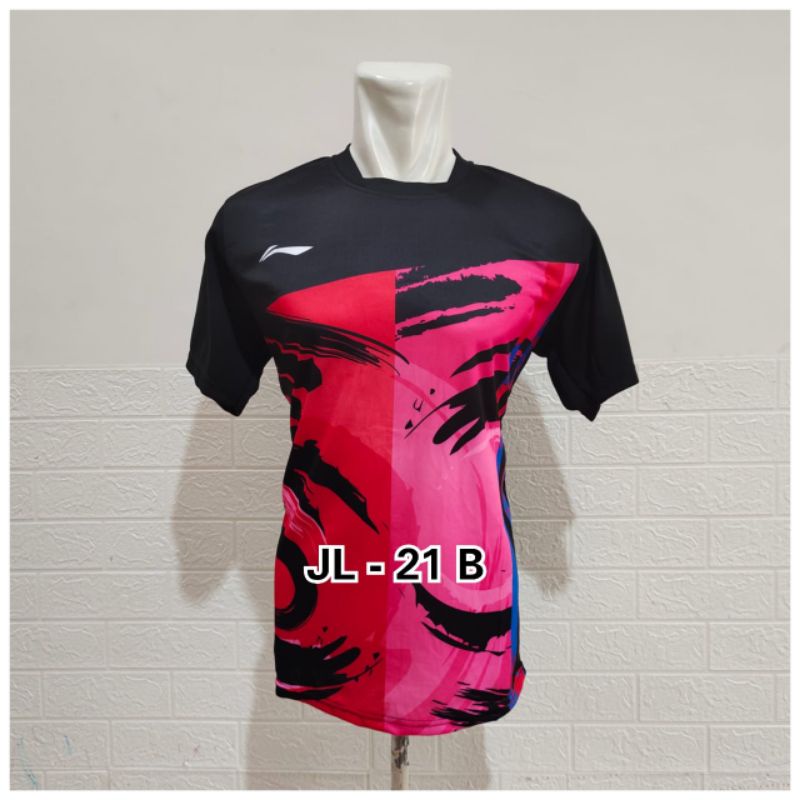 Kaos badminton tim indonesia jersey bulu tangkis dewasa Li ning