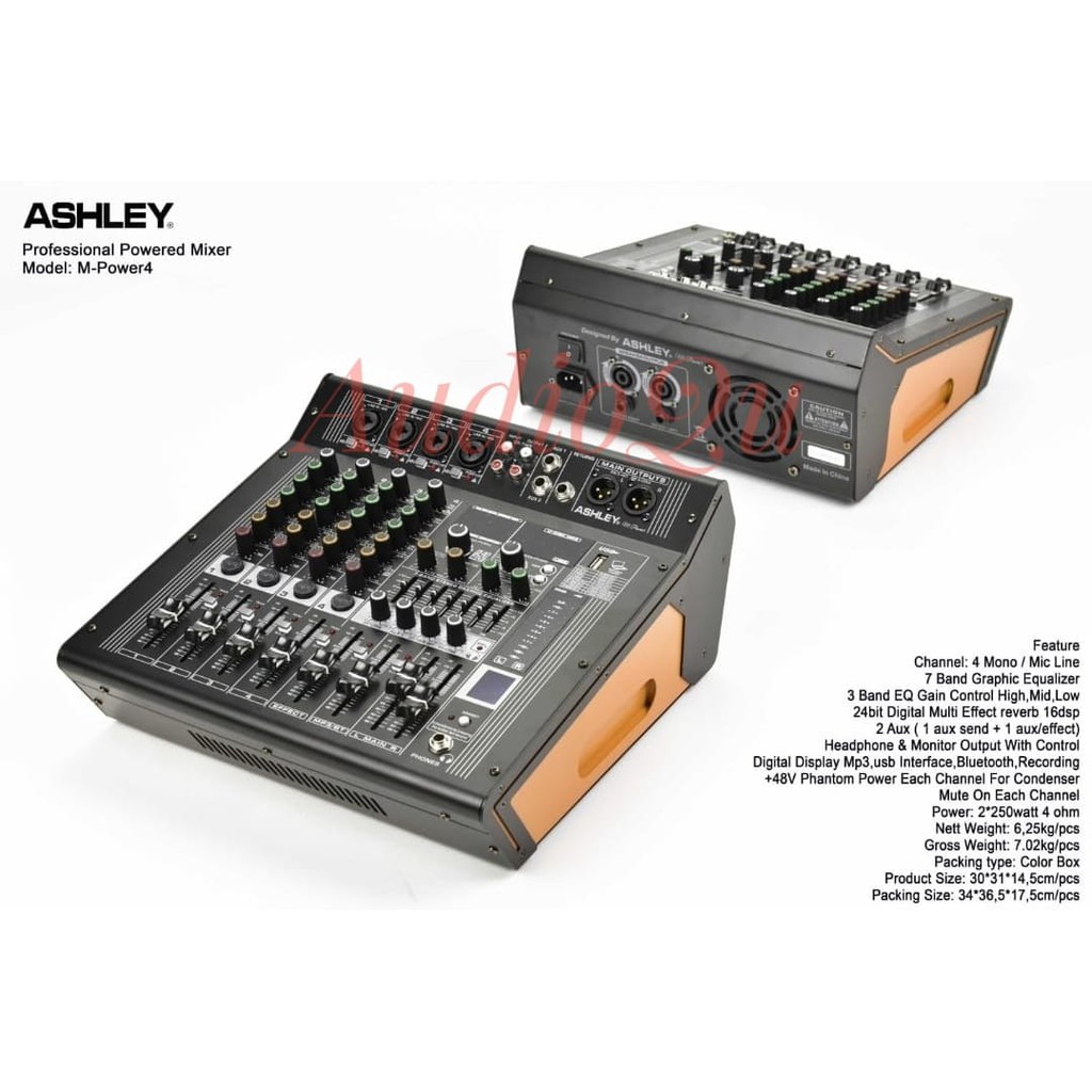 POWER MIXER ASHLEY M POWER4 / MPOWER 4 / MPOWER4 / M POWER 4 ORIGINAL