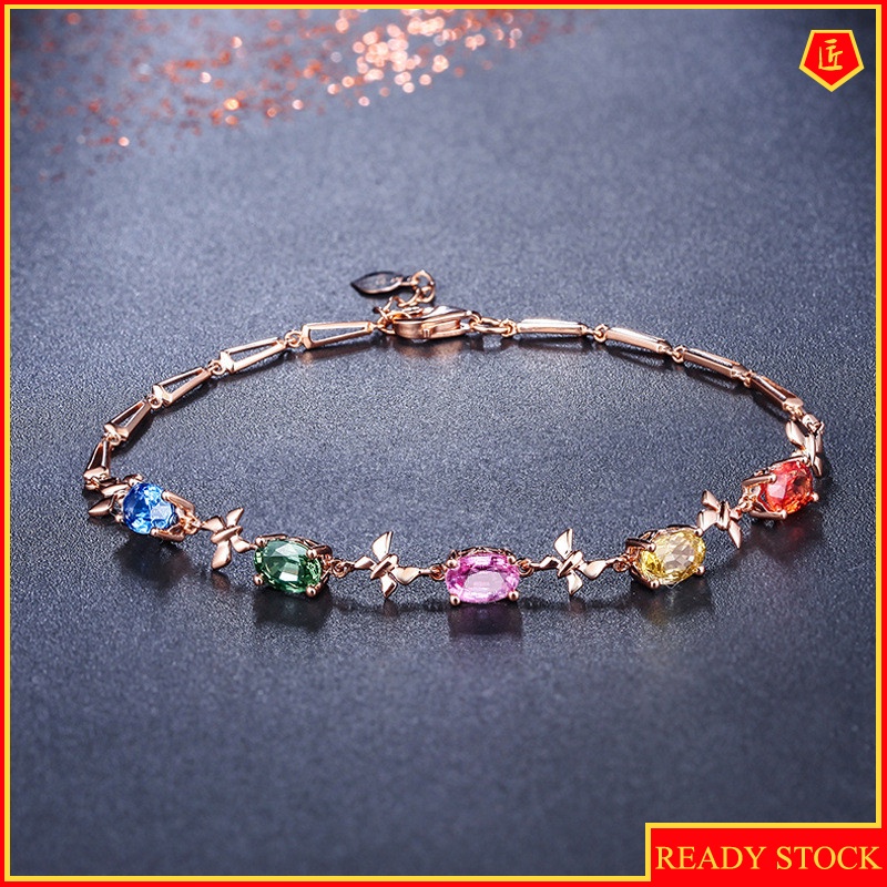 [Ready Stock]Fashion Colorful Gem Sapphire Bracelet