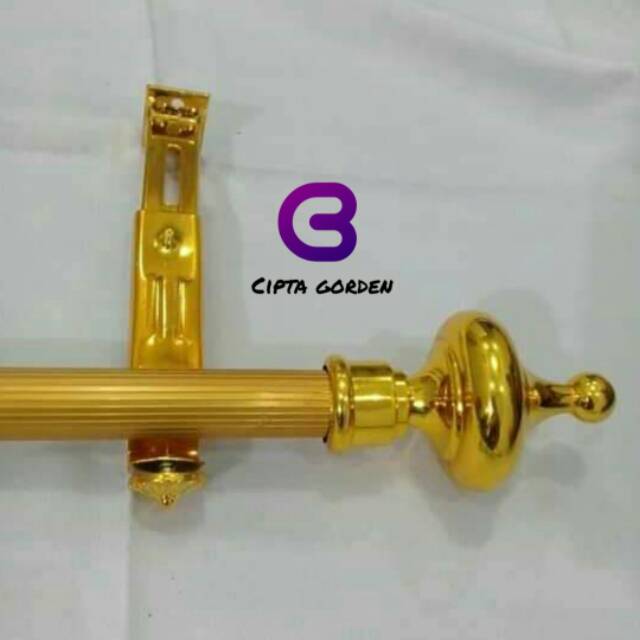 Rolet/besi gorden gold garis polos