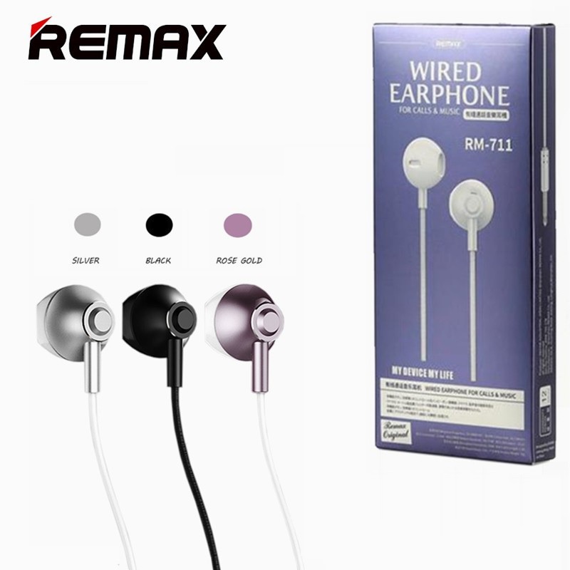 REMAX RM-711 - In-Ear Wired Earphone 3.5mm - 1.2M Cable Length