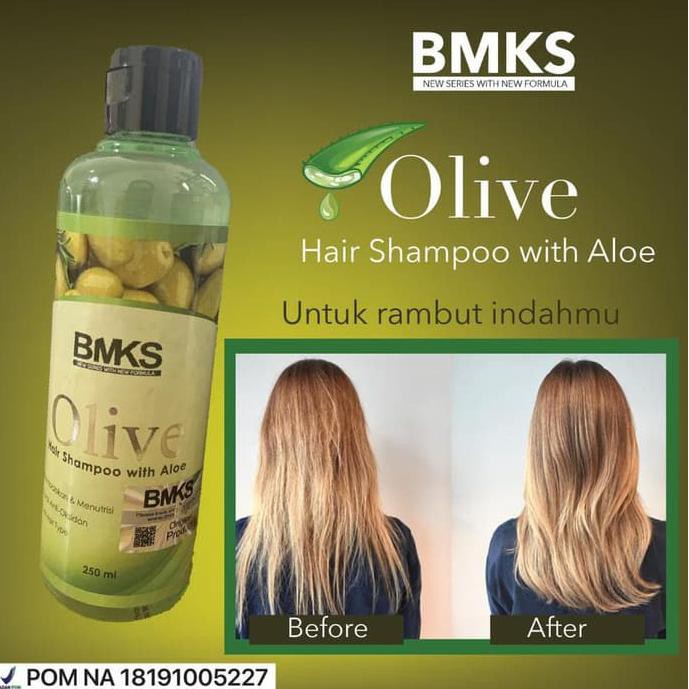 BMKS OLIVE SHAMPOO ALOEVERA - BMKS OLIVE SHAMPOO 250ML ORIGINAL BPOM