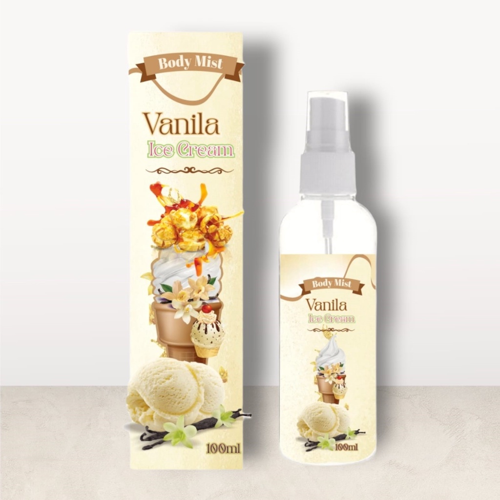 Kanzo - [BPOM] Parfum Body Mist Vanila 100ml Premium / Parfum Vanilla Ice 100ml Unisex / Body Mist Vanilla 100ml Best Seller