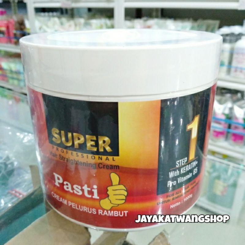 JEMPOL SUPER KERATIN Step 1 (1000GR / 1KG) DUVAL Cream Pelurus Rambut Pasti Hair Straightening Cream