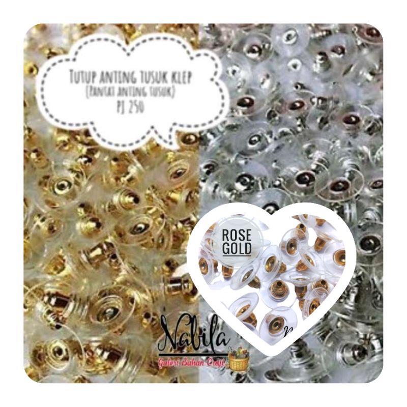 (50pcs) Tutup anting / pantat anting tusuk giwang