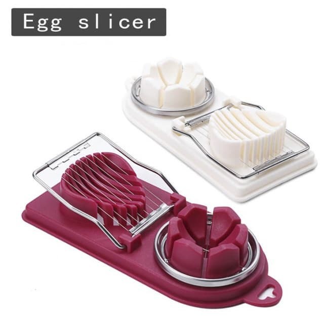 Alat Pemotong Pengiris Telur Rebus 2in1 Egg Slicer Cutter Stainless-4