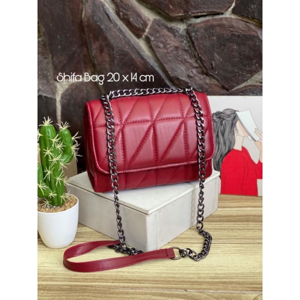 tas slempong wanita terkini size 20x 14 cm