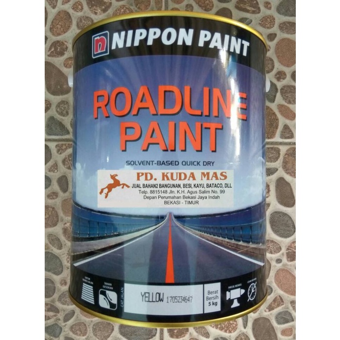 Cat Marka Jalan/Roadline Paint Kuning/Yellow Nippon Paint 5 Kg Termurah