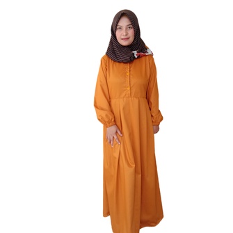 Gamis Polos Premium Terbaru Simpel dan Elegan Kekinian Bahan Toyobo Premium Gamis Fatimah