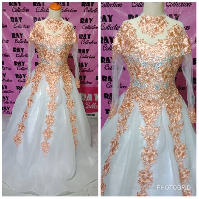 Gaun pengantin murah ( organza )