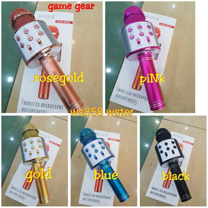 MIC KARAOKE MIKROFON WIRELESS BLUETOOTH WSTER WS 858 WS-858 MIC SMULE