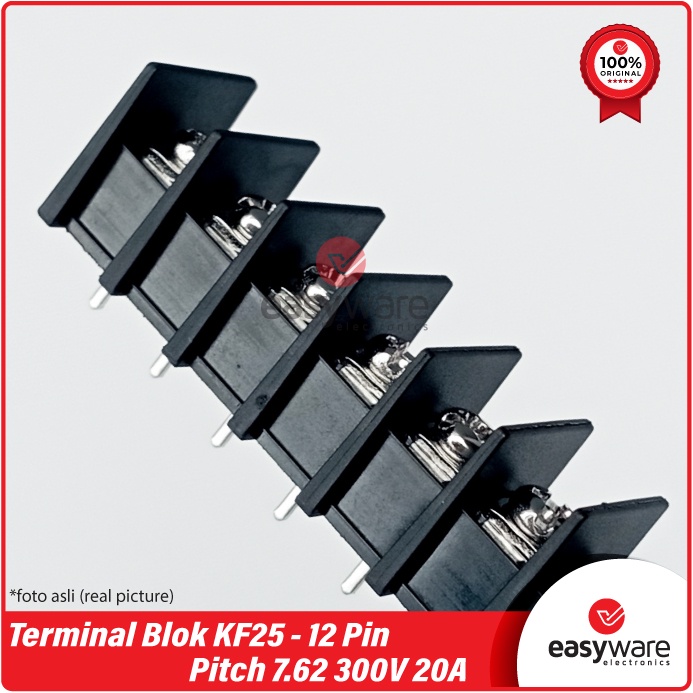 TERMINAL BLOK KF25 12P PCB KF25C 12 PIN PITCH 7.62MM 300V 20A