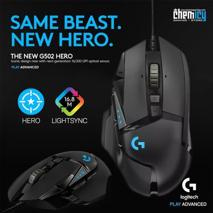 Logitech G502 Hero 16k High Performance Gaming Mouse