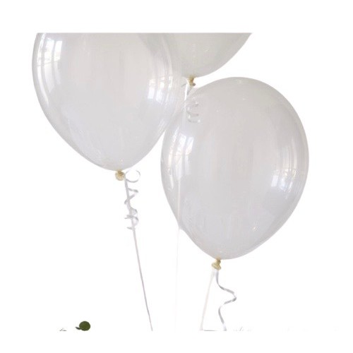 Balon Latex/Lateks Transparan/Clear/Bening 12 inch