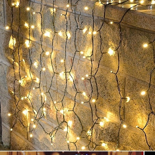 Leclstar String Lampu Hias Dekorasi Taman Solar Panel 100 LED 12 Meter LCl01 Warna Warm White titik bintang kecil  Solar Led Lights Decoration led String Light For Hoom Christmas Wedding Garland Outdoor Lighting Street Lamp Balcon Fairy Lights