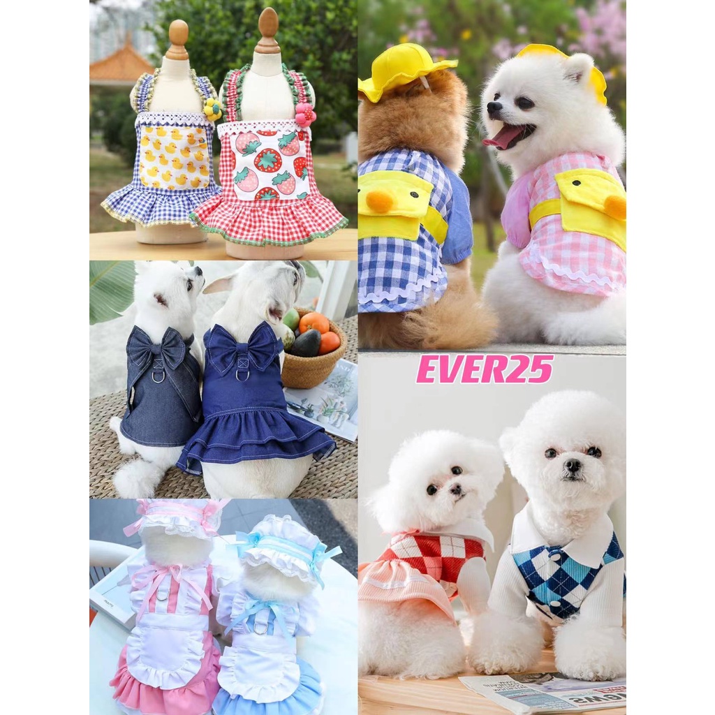 baju couple SET anjing kucing JK RIBBON PITA LINGERIE MAID JEANS TOP DRESS