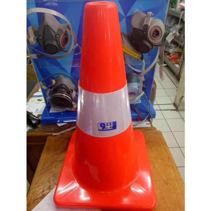 Cone Pvc Rubber Cone Kerucut / Traffic Cone 45Cm