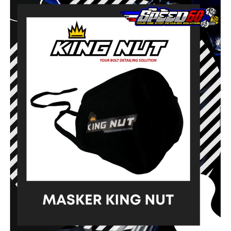 Masker Kain 3 Ply King Nut Pelindung Wajah Probolt Stainless King Nut