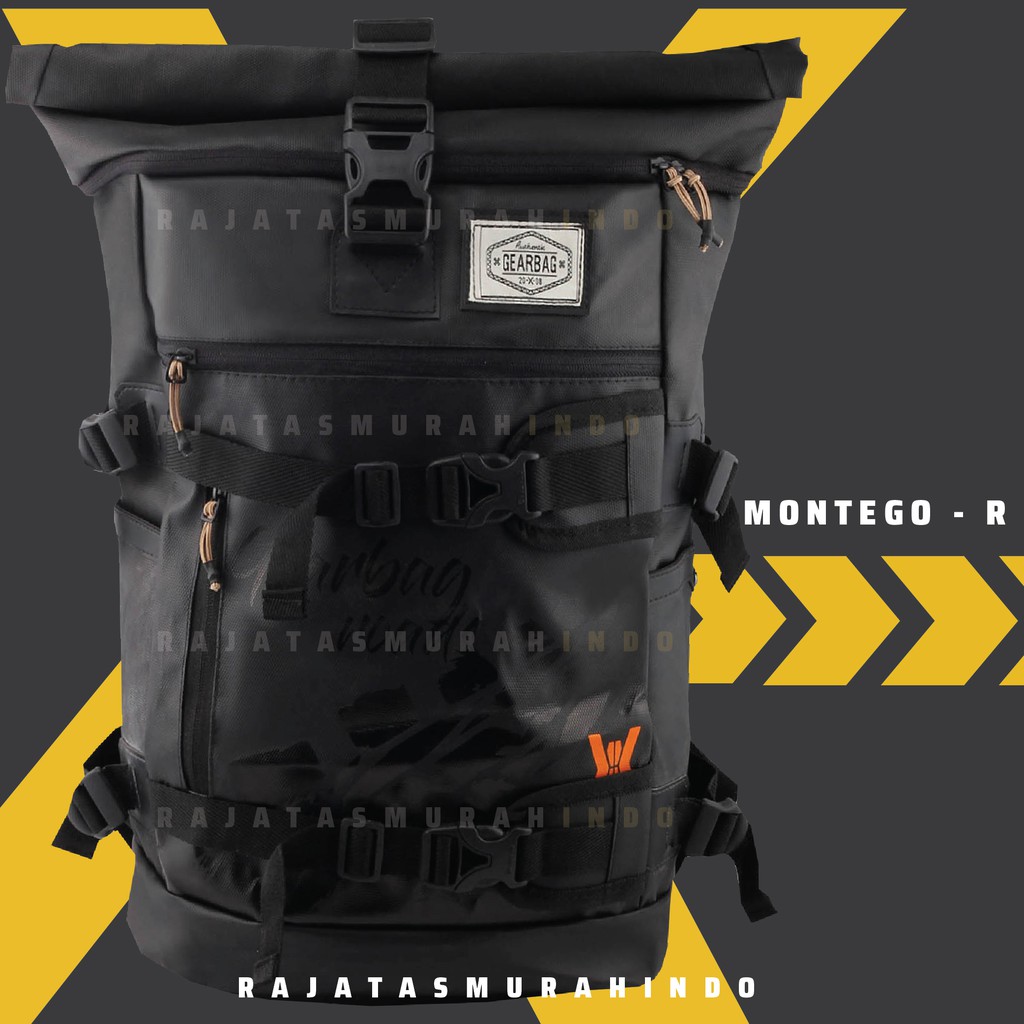 TAS TRAVEL - Ransel Gunung Outdoor Tas Ransel Pria Gear Bag 13131 - Montego + 2 PORT USB Charger RANSEL MUDIK LEBARAN