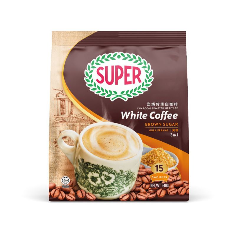 

Super White Coffee Brown Sugar Sachet Kopi Malaysia