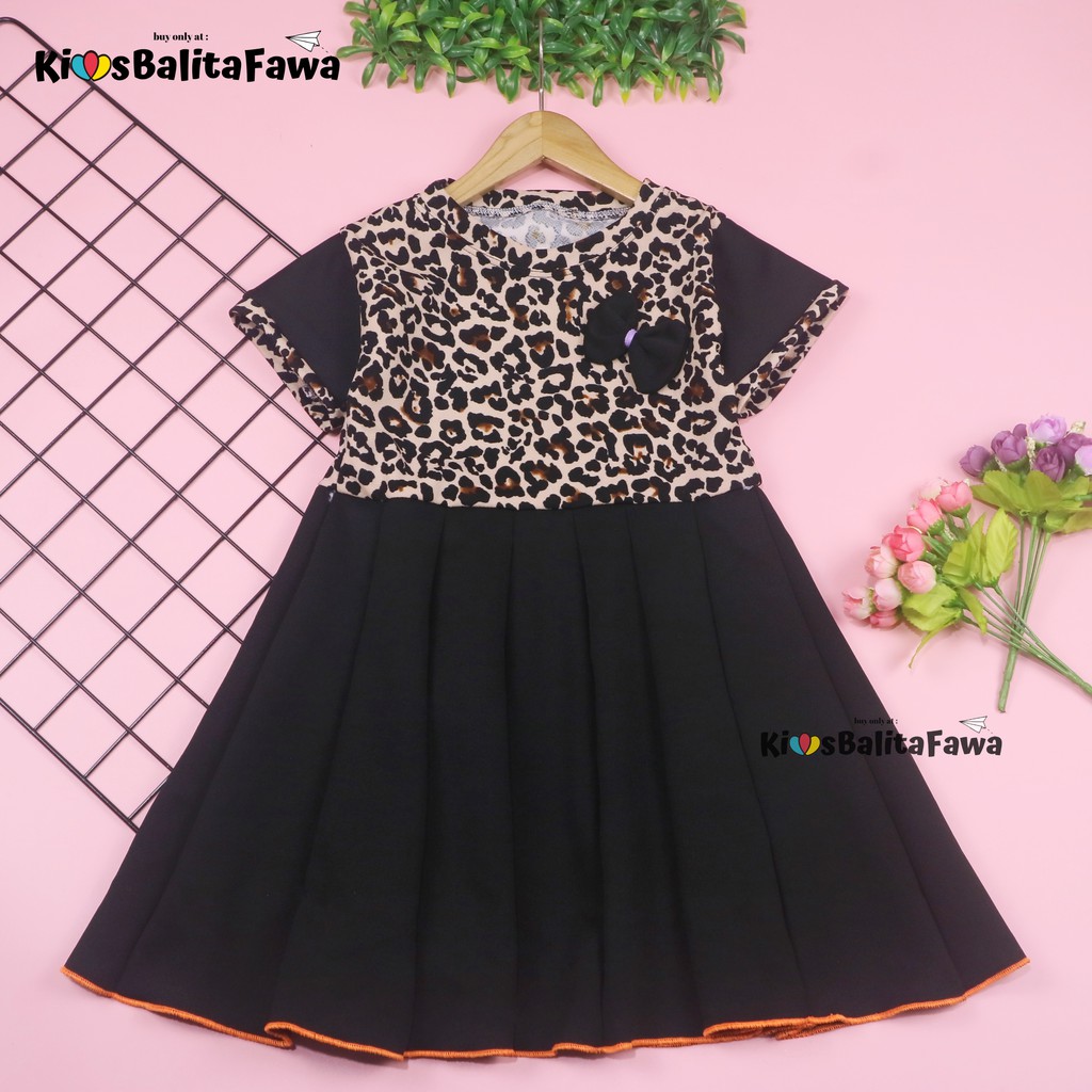 Dress Karin uk 4-5 Tahun / Baju Anak Perempuan Dres Lengan Murah Gaun Pesta Import Motif Grosir