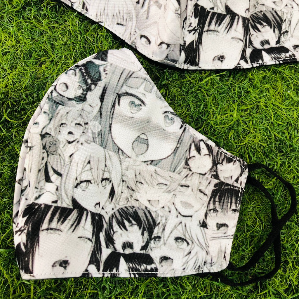 Masker Ahegao Kawaii Hent*i Fullprint Masker Wibu